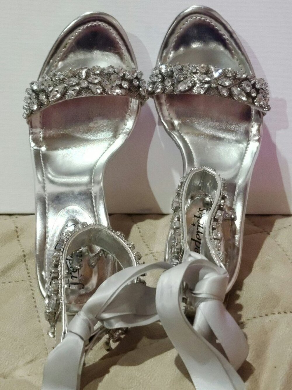 Silver Studded Strappy Heels